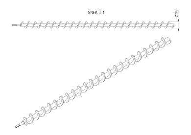Šnek pro bioplynové stanice typ č.1